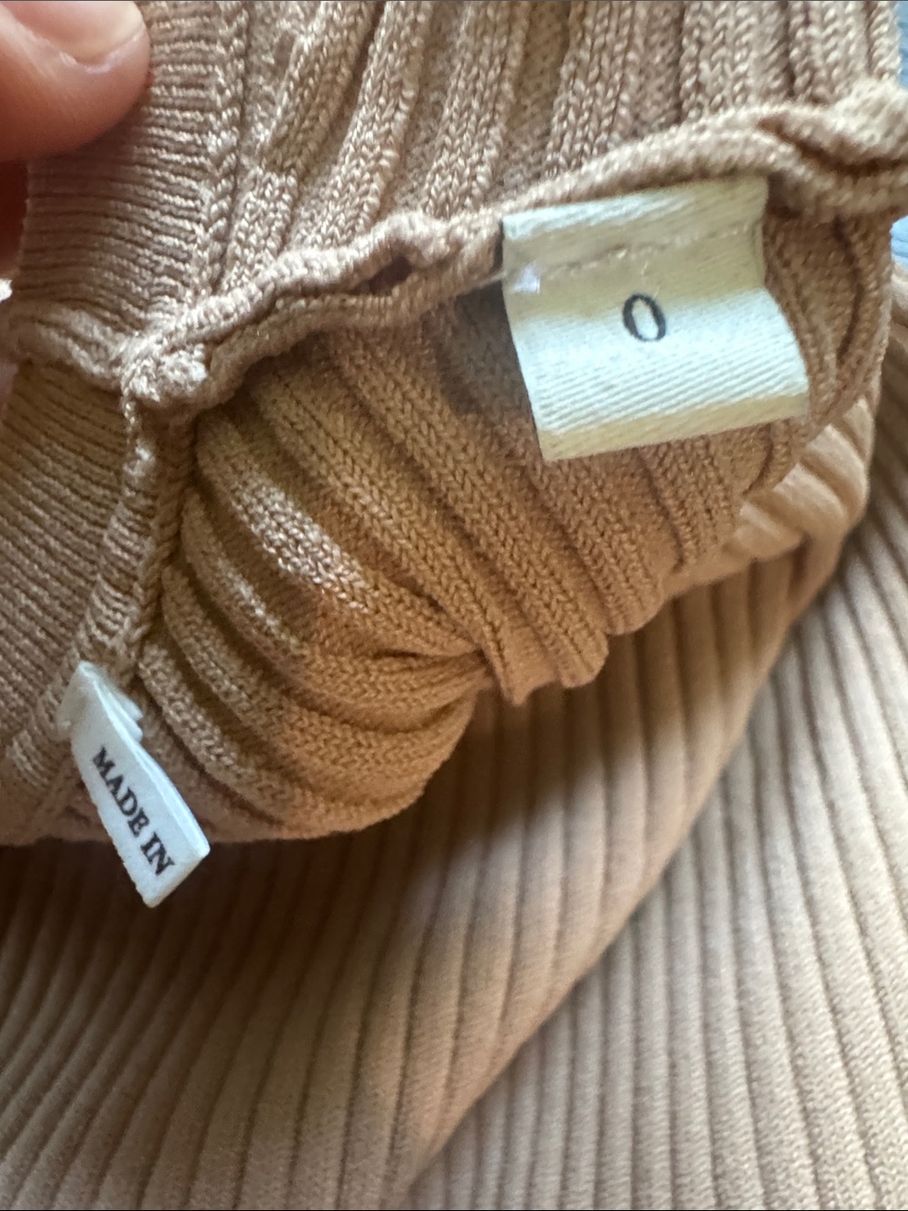 NWOT $220 Sandro Beige Ribbed Bodysuit size 0 - Picture 12 of 15